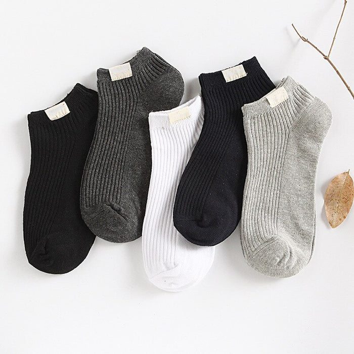 Cotton Comfortable Vertical Stripes Ankle Socks