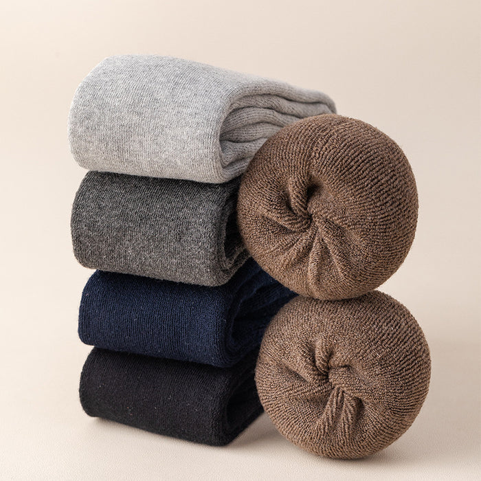 Solid Color Terry Unisex Socks