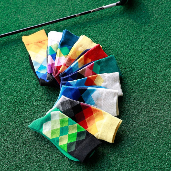 Colorful Diamond Casual Socks