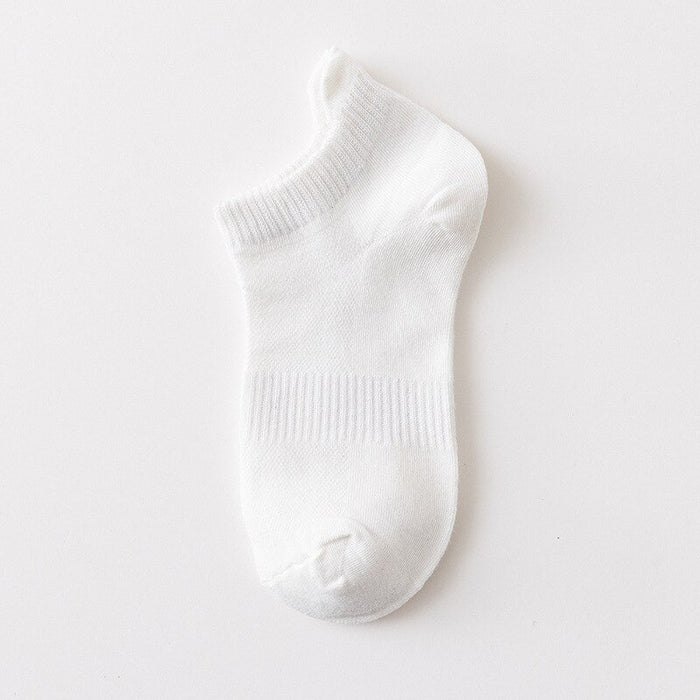 Unisex Spring Mesh Breathable Solid Color Cotton Socks