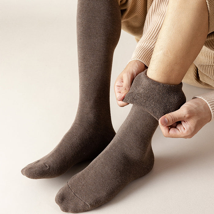 Solid Color Terry Unisex Socks
