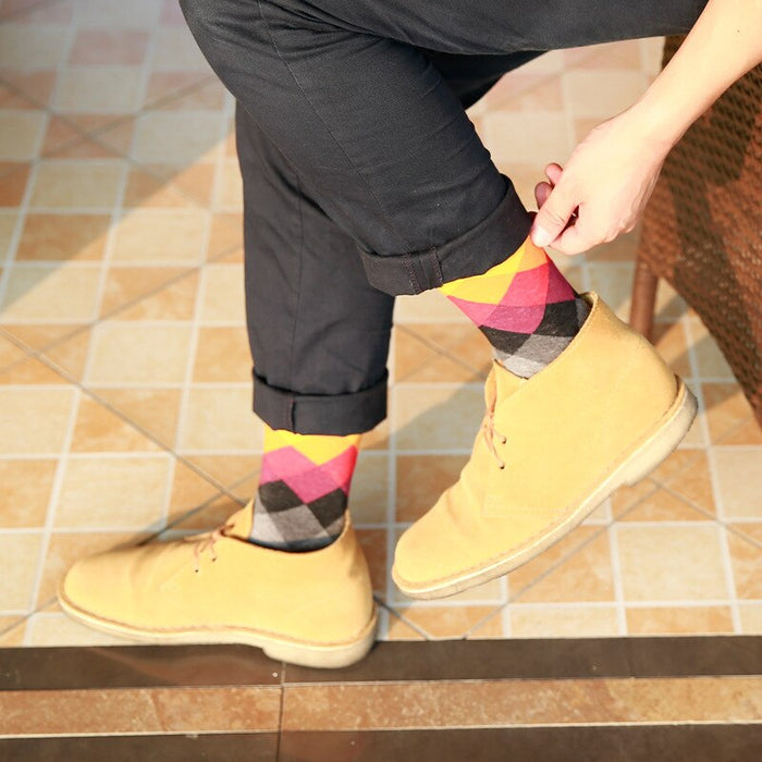 Colorful Diamond Casual Socks