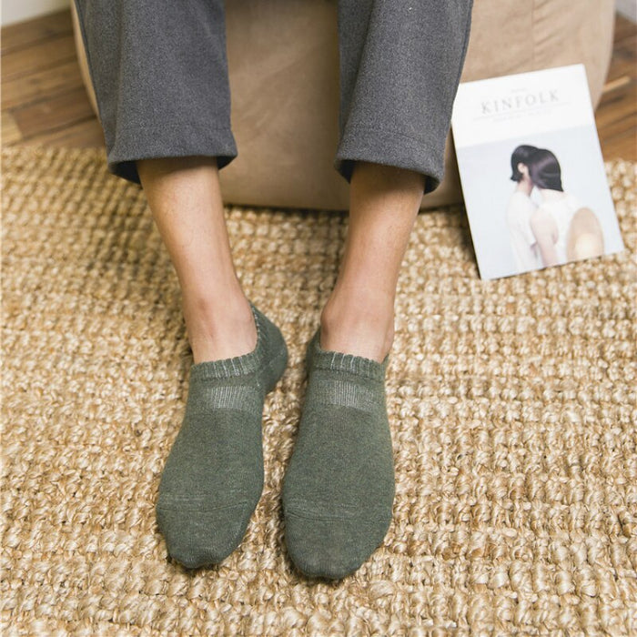 Summer Solid Color Casual Cotton Socks