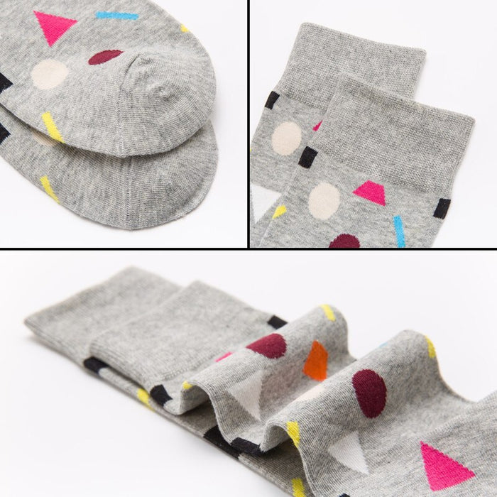 Optic Puzzle Funny Combed Cotton Socks