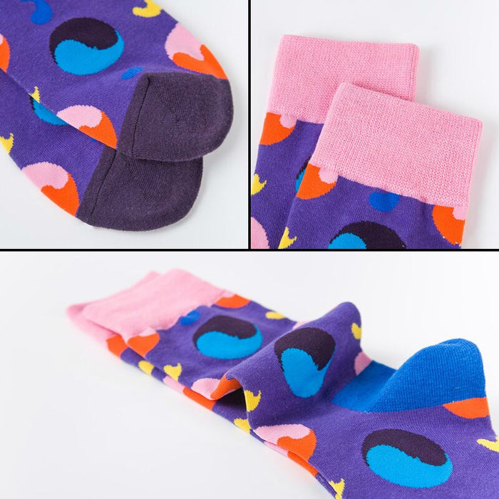 5 Pairs Pop Art Colorful Casual Sock