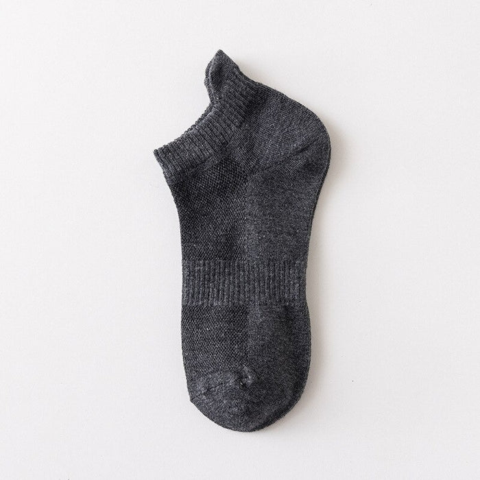Unisex Spring Mesh Breathable Solid Color Cotton Socks