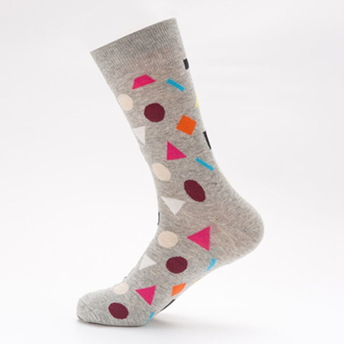 Optic Puzzle Funny Combed Cotton Socks