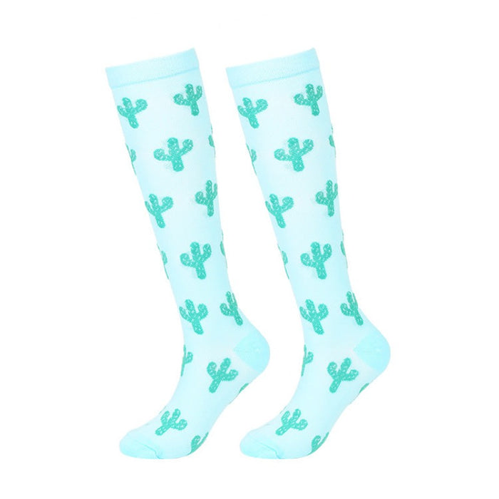 Cartoon Fruit Compression Socks Breathable Sweat-Absorbing Sports Socks Shape Leg Socks - Seven Pairs