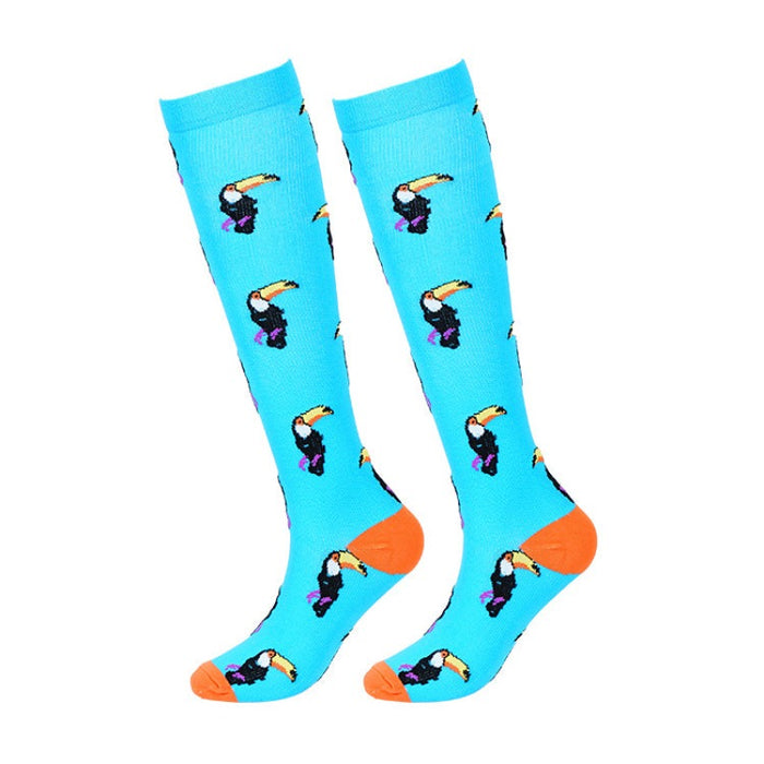 Spring Summer Animal Cartoon Compression Socks - Seven Pairs