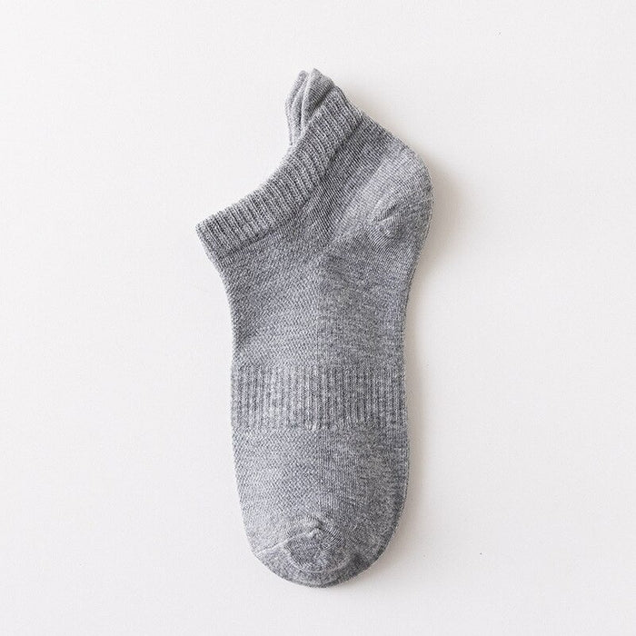Unisex Spring Mesh Breathable Solid Color Cotton Socks