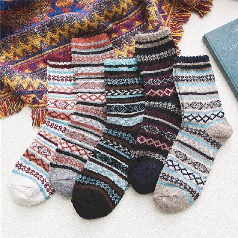 5 Pairs Winter Wool Socks - Sockz