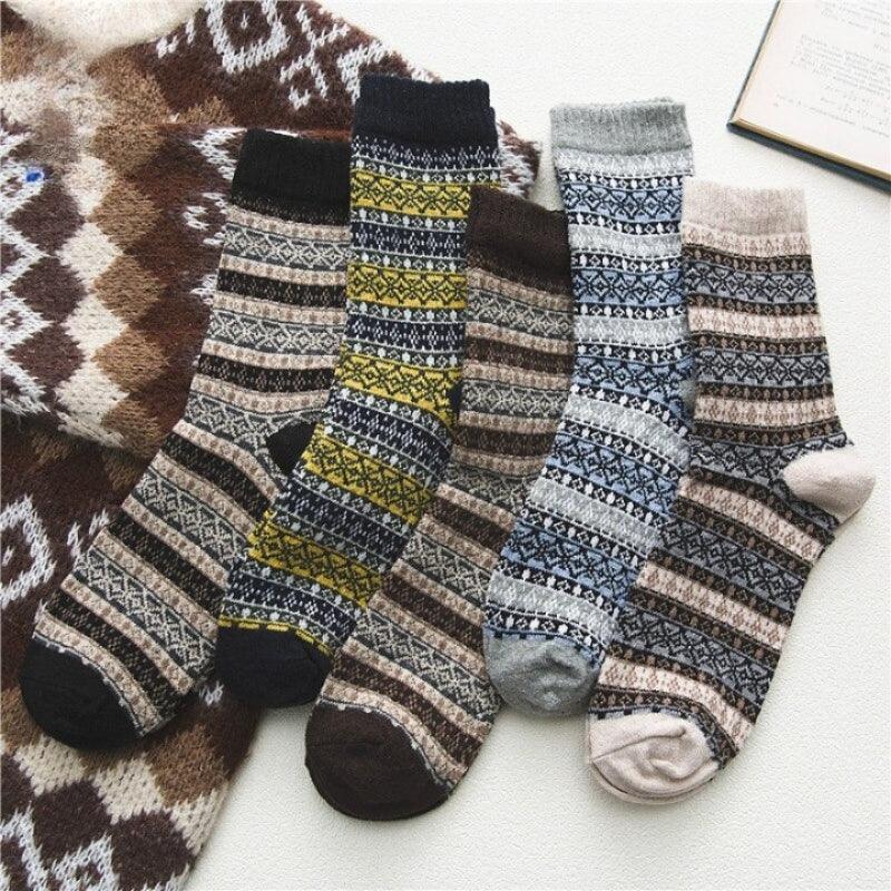 5 Pairs Winter Wool Socks - Sockz