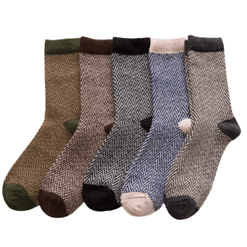 5 Pairs Winter Wool Socks - Sockz