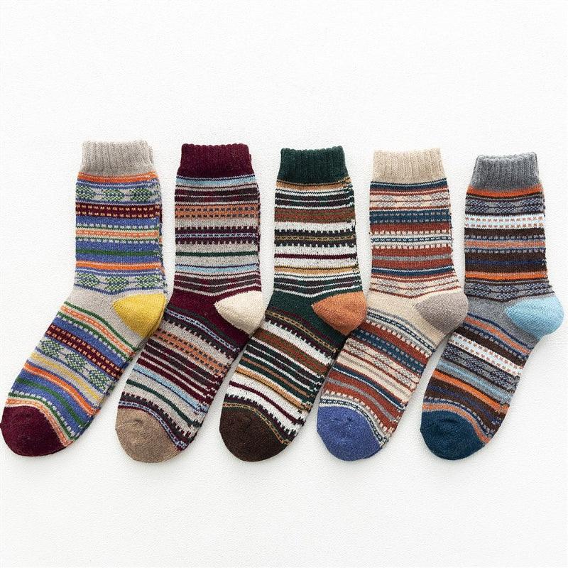5 Pairs Winter Wool Socks - Sockz
