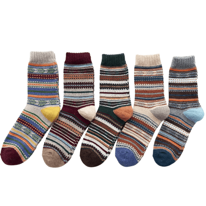 5 Pairs Winter Wool Socks - Sockz
