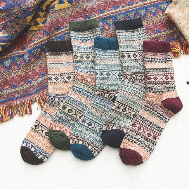 5 Pairs Winter Wool Socks - Sockz