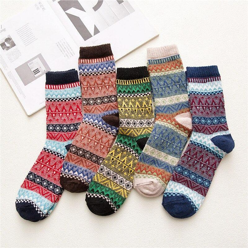 5 Pairs Winter Wool Socks - Sockz