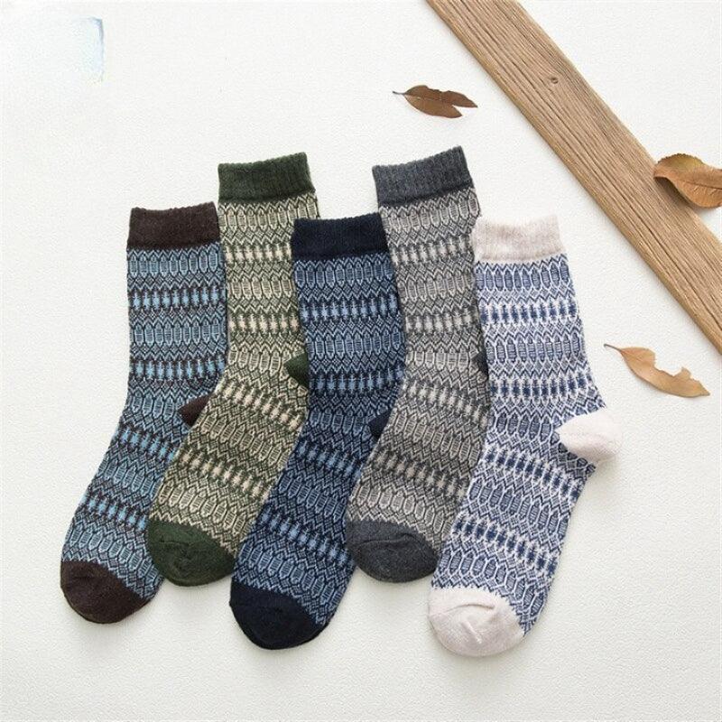5 Pairs Winter Wool Socks - Sockz