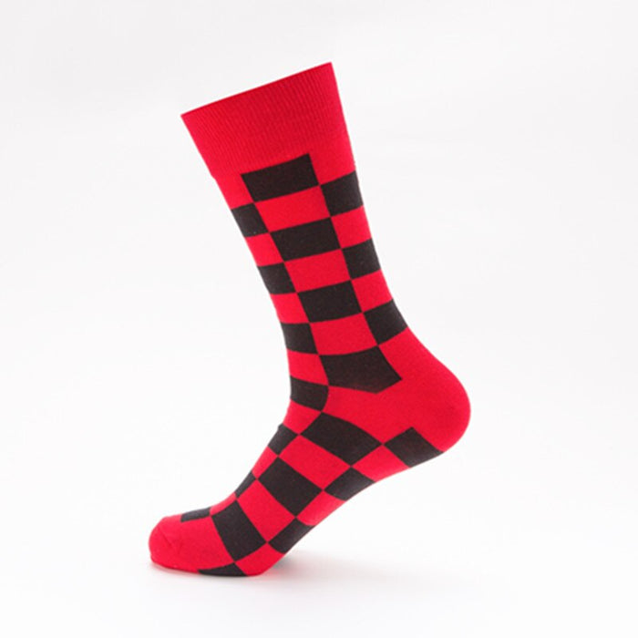 Optic Puzzle Funny Combed Cotton Socks