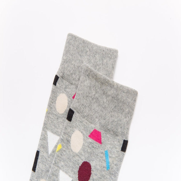 Optic Puzzle Funny Combed Cotton Socks