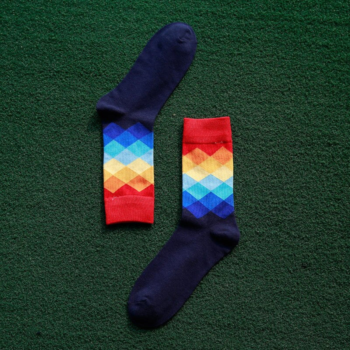 Colorful Diamond Casual Socks