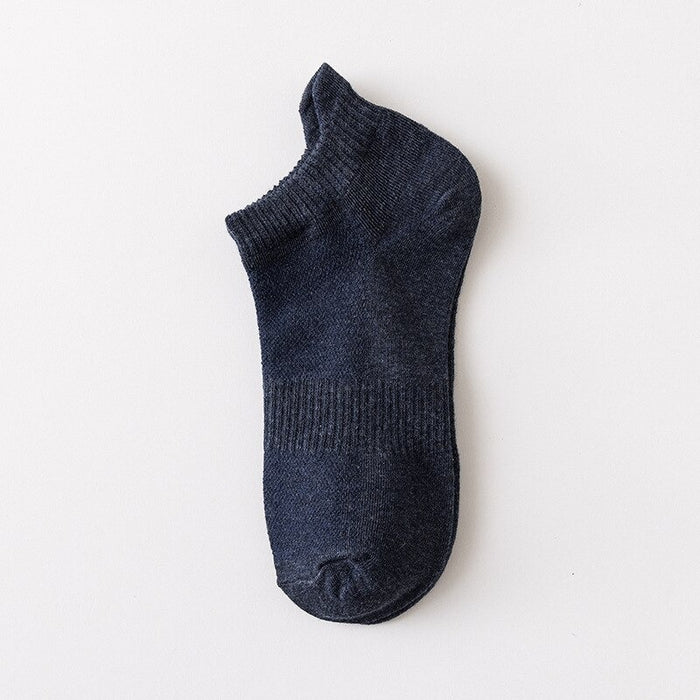 Unisex Spring Mesh Breathable Solid Color Cotton Socks