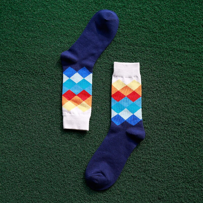 Colorful Diamond Casual Socks