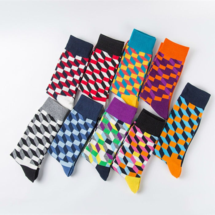 10 Pair British Style Casual Happy Socks