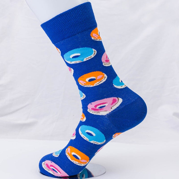 5 Pair Colorful Casual Cotton Socks For Couple