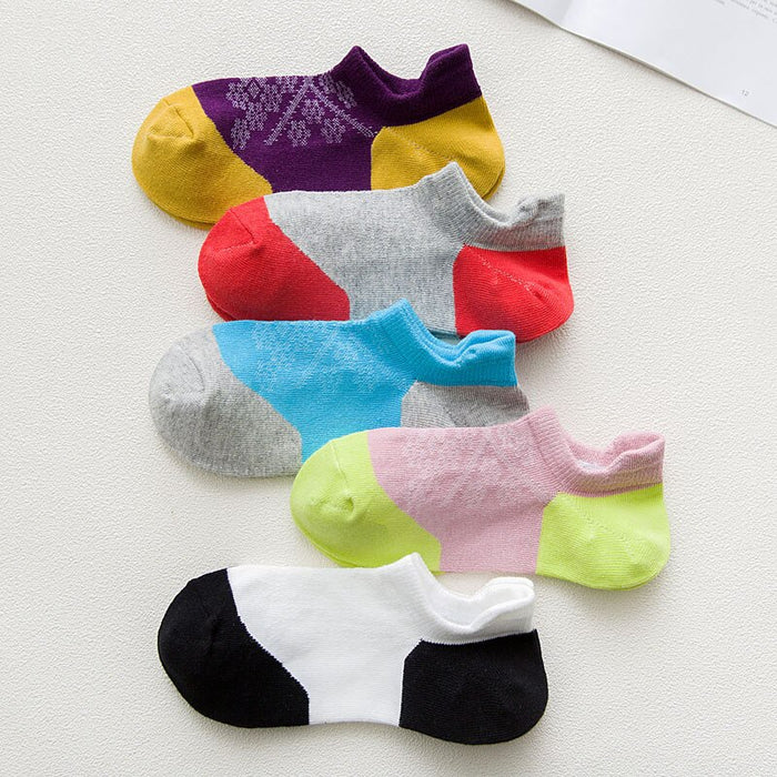 Thin Section Jacquard Boat Socks