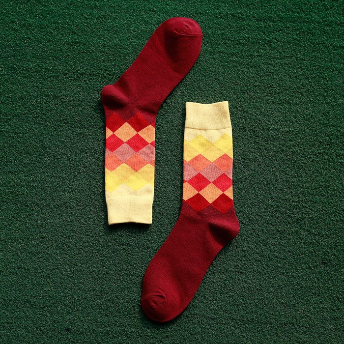 Colorful Diamond Casual Socks