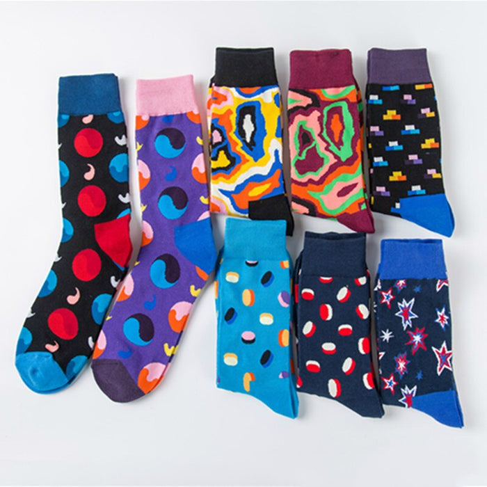 5 Pairs Pop Art Colorful Casual Sock
