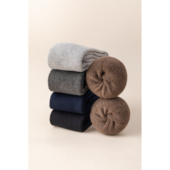 Solid Color Terry Unisex Socks