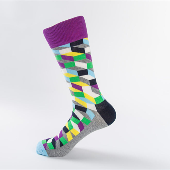 10 Pair British Style Casual Happy Socks
