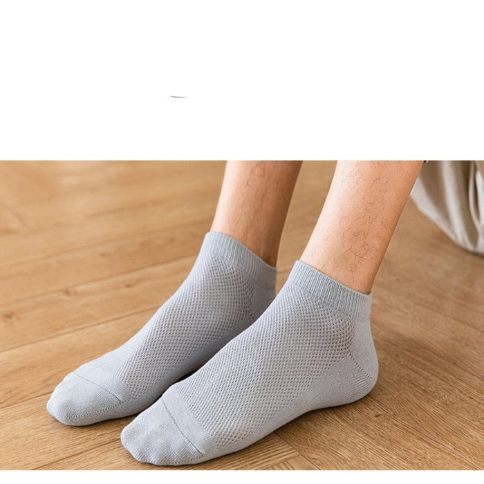 Mesh Breathable Solid Color Cotton Socks