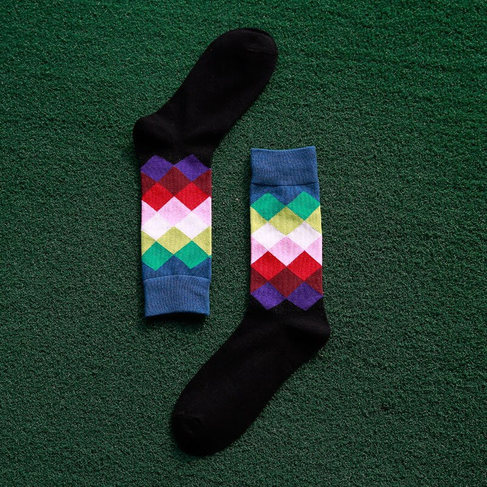 Colorful Diamond Casual Socks
