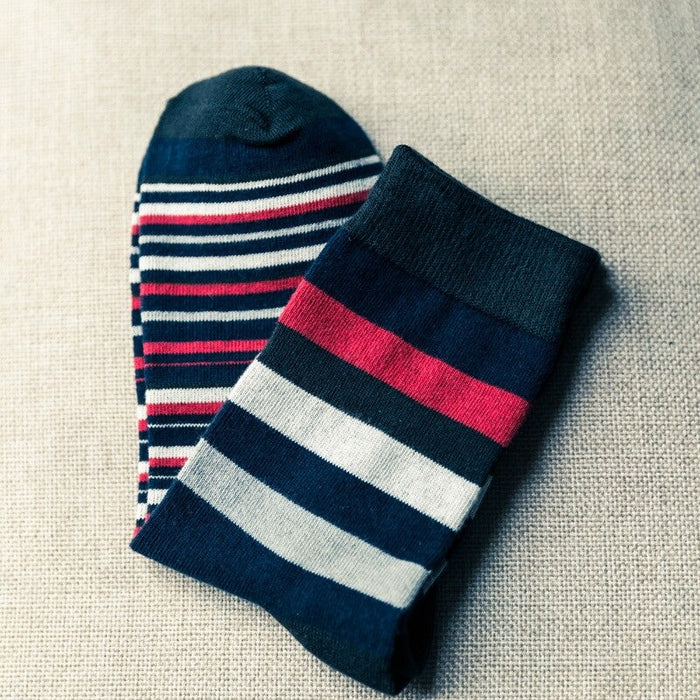 Rainbow Colorful Striped Cotton Socks