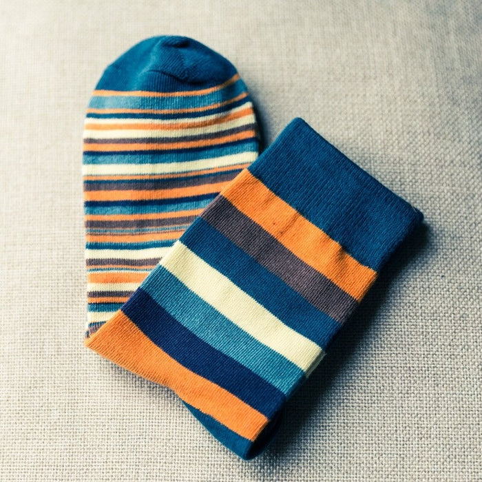 Rainbow Colorful Striped Cotton Socks