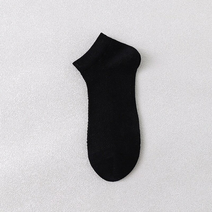 Mesh Breathable Solid Color Cotton Socks