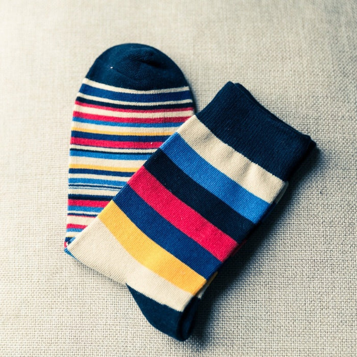 Rainbow Colorful Striped Cotton Socks