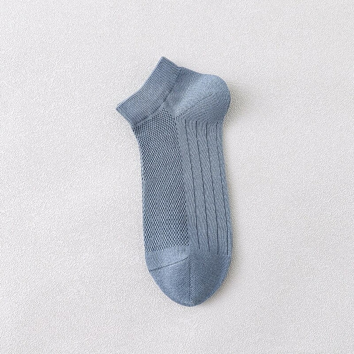 Mesh Breathable Solid Color Cotton Socks