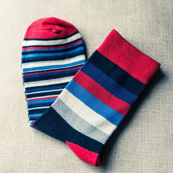 Rainbow Colorful Striped Cotton Socks