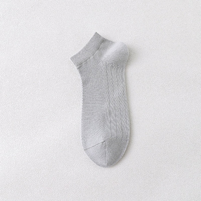 Mesh Breathable Solid Color Cotton Socks