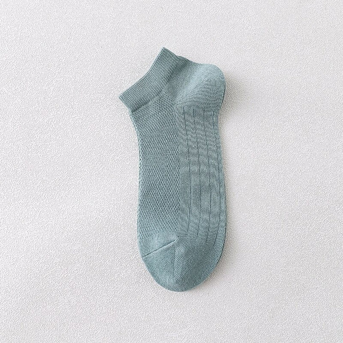 Mesh Breathable Solid Color Cotton Socks