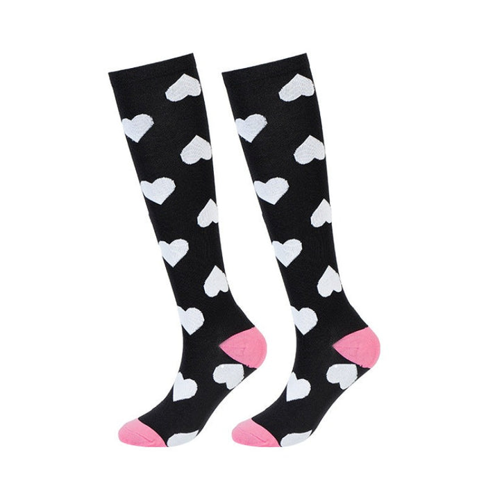 Compression Socks Simple Elastic Socks Breathable Sports Socks Sweat-Absorbing Shaping Running Socks（7 pairs)