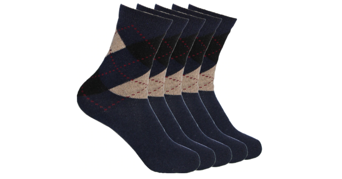 Formal Warm Patterned Socks (5 Pack)