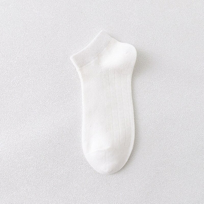 Mesh Breathable Solid Color Cotton Socks