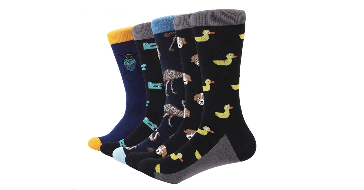 Animals Cotton Business Casual Socks (5 Pack)