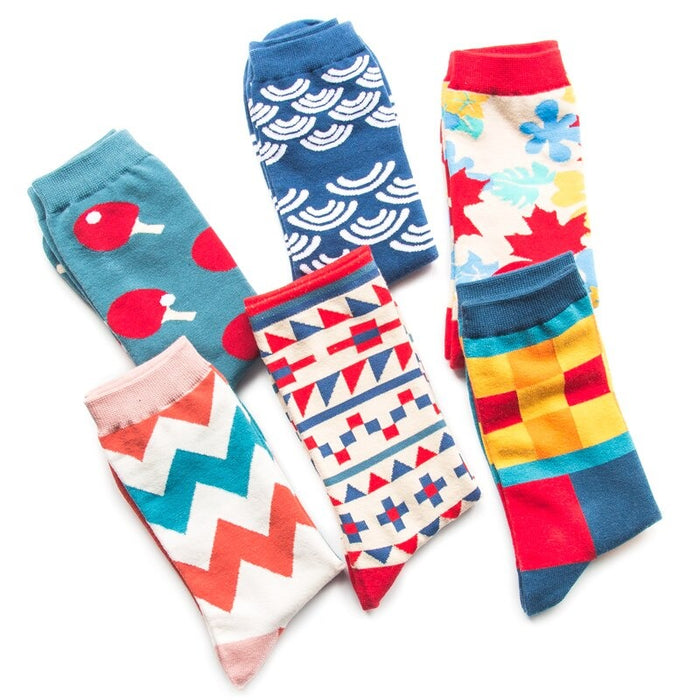 Casual Cotton Colorful Combed Socks