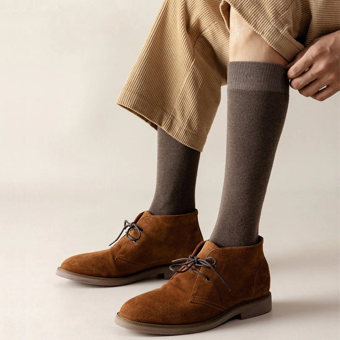 Solid Color Terry Unisex Socks